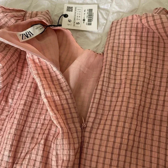 Zara pink gathered cinched waist maxi dress - Picture 16 of 16